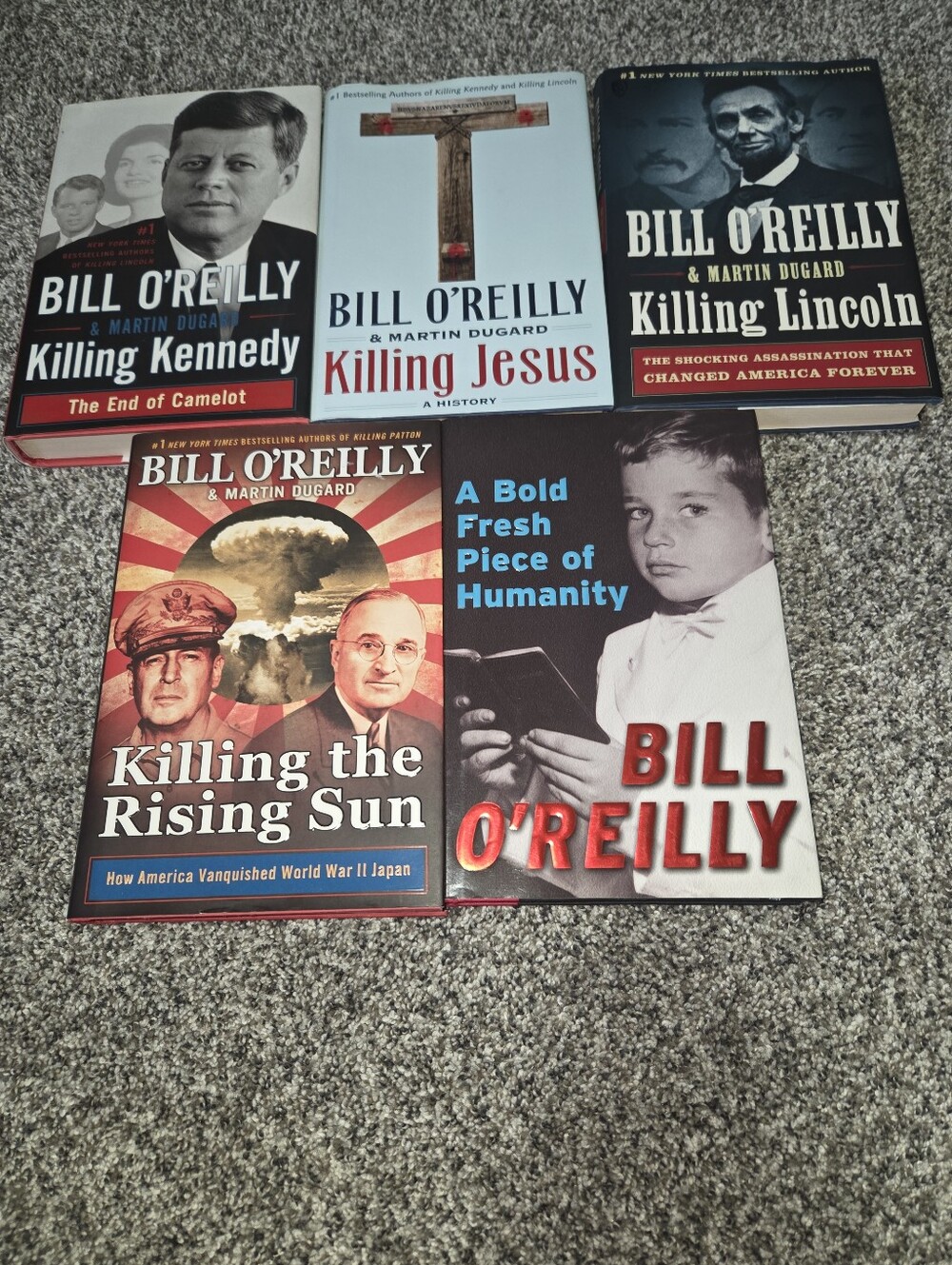 5 Bill O'Reilly Killing Books Hardcover   Kennedy Lincoln Jesus Rising Sun